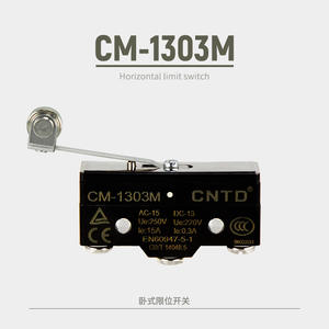 Microinterruptor Eléctrico CM CNTD Changde CM-1303M, Auto-Reiniciable, de Límite de Recorrido, Tipo Botón de Empuje con Rodillo de Mango Corto, Fabricado en Plástico - Product Image 4
