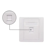 Ports simples Cat5e Cat6 Utp 86 Type plaque frontale réseau plaque murale 1 port 86 panneau de prise Rj45