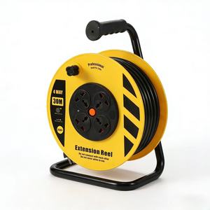 Nouveau produit : <span class=keywords><strong>Enrouleur</strong></span> de câble de type britannique 25M/30M/50M, prise UK, bobine de câble en acier, <span class=keywords><strong>rallonge</strong></span> à 4 prises avec coupure thermique - Product Image 1