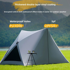 E-RIKE Portable One Bedroom Four-Season Camping <b>Tent</b> 4 Persons Waterproof 3000mm Automatic <b>Popup</b> for Outdoor Use - Product Image 2