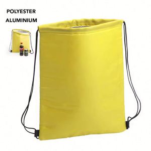 Custom Polyester Drawstring Insulated <b>Backpack</b> Lightweight Lunch <b>Cooler</b> <b>Bag</b> for Beach Hiking Camping - Product Image 3