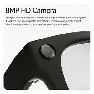 Lunettes Intelligentes IA Haut de Gamme avec Étui de Recharge en Cuir Officiel, Traduction en Temps Réel, Caméra 800W Pixels pour Enregistrement Photo/Vidéo - Product Image 6