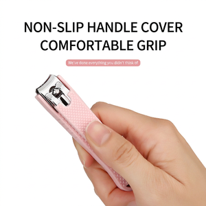 Cortauñas de Acero Inoxidable, Cortador de Uñas con Agarre de Silicona Antideslizante, Herramienta de Manicura Portátil - Product Image 2