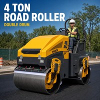 Expédition Gratuite Euro 5 CE EPA Compacteur Routier Diesel 4 Tonnes 5 Tonnes pour Béton et Asphalte Prix
