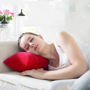 2 Pack Ultralight A4 Size Inflatable Travel <b>Pillow</b> <b>Small</b> Squared Flocked Fabric Air <b>Pillow</b> for Traveling Holiday Trip Hiking - Product Image 6