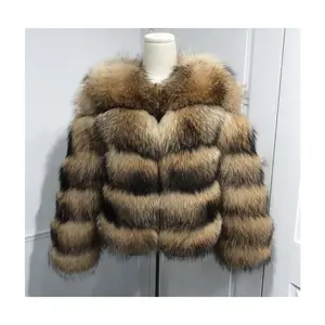 RX Furs New Coming Best Selling Luxury Thick Warm 5 Rows Fur Jacket Real Fox Coat Women Genuine Fur Coat