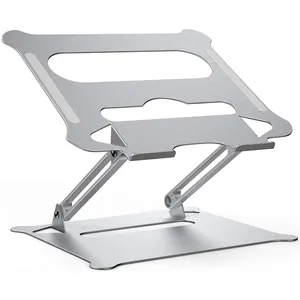 Soporte de aluminio ajustable OEM para portátil, soporte plegable de mesa de metal para notebook
