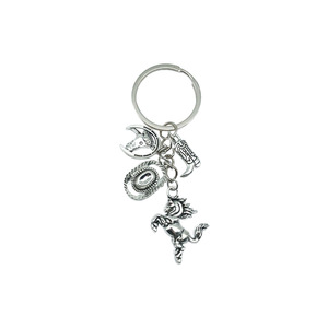 Llavero de vaquero occidental de plata antigua con colgante de caballo de aleación de zinc para accesorios de llaves de coche, regalo ER555 - Product Image 5