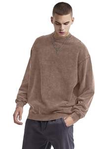 Sweat à capuche vintage en détresse pour hommes Sweat-shirt streetwear surdimensionné pour couples avec lavage à l'acide - Product Image 6