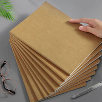 Cuaderno de Papel Kraft A4/B5/A5 en Oferta, Cuaderno de Dibujo y Escritura con Líneas, Cuadrícula y Páginas en Blanco, Encuadernación Cosida, Material de Oficina y Papelería Escolar