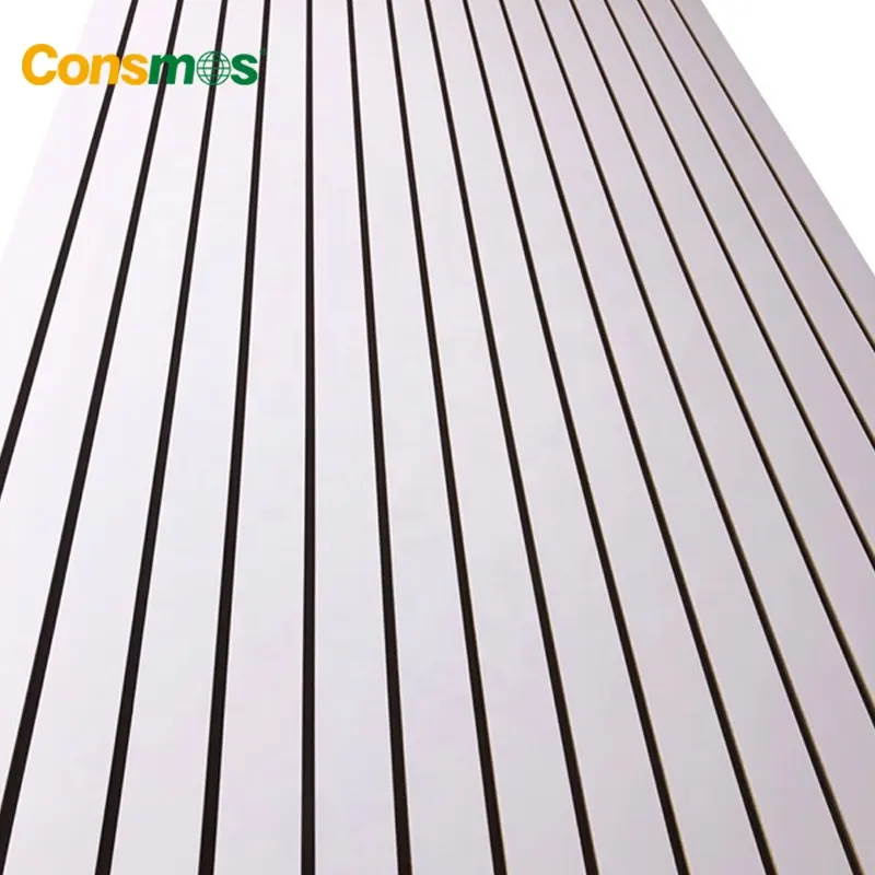 4*8 18mm laminated MDF board melamine MDF wall panel slotted MDF panel