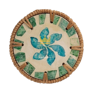 Ensemble de sous-verres décoratifs haut de gamme en coquillages naturels, tressés à la main en rotin, protège-table pour thé et café, prix de gros - Product Image 4