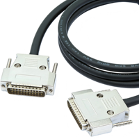 Cable Serial RS232 DB25 Macho a Macho de 25 Pines D-Sub, Cable de Cobre Trenzado Blindado con Cubiertas Metálicas Fundidas a Presión