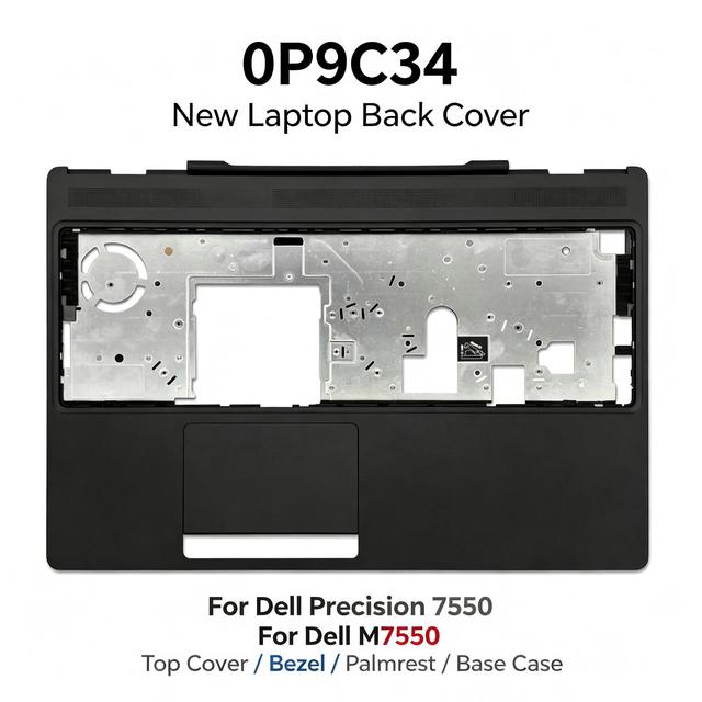 New Laptop Back Cover for Dell Precision 7550 M7550 0P9C34 Top Cover Bezel Palmrest Base case