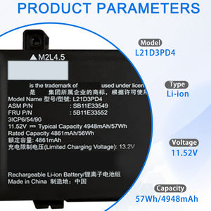 L21d3pd4 Laptop Batterij Vervanging Voor Lenovo Thinkpad T14 Gen <span class=keywords><strong>2</strong></span>/Thinkpad Neo 14 Series Sb11e33547 31cp6/54/90 11.52V 57wh - Product Image 2