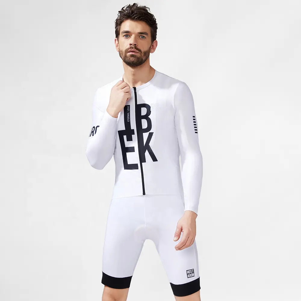 HOSTARON Team Cycling Uniform Jersey Men Cycling Jerseys Bib Shorts Set Cycling Clothing