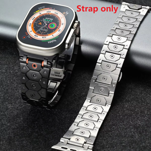 Bracelet de montre de luxe à dégagement rapide en acier inoxydable pour Apple Watch toutes séries 10/11 46 mm 49 mm - Product Image 1