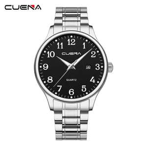 Montre homme <span class=keywords><strong>CUENA</strong></span> 6125, étanche, ronde, en acier inoxydable, quartz, pour affaires - Product Image 3