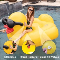 Bain de bain gonflable en forme de canard en caoutchouc pour hommes, jouet de plage et de piscine, idéal pour les jeux aquatiques et le divertissement 1110-10