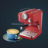 Machine à café espresso semi-automatique Thema Classic Meter Display haute pression 15 bars avec mousseur à lait, fabrication italienne