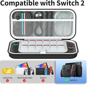 Индивидуальные производители чехлов для Nintendo Switch 2, Жесткая Сумка для путешествий с держателем аксессуаров для видеоигр - Product Image 6