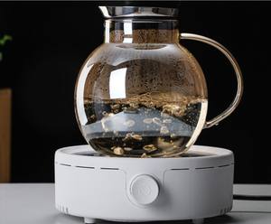 Tetera de refrigeración de gran capacidad de vidrio de borosilicato alto, juego de jarra resistente al calor para el hogar, oficina, <span class=keywords><strong>restaurante</strong></span>, servicio de bebidas para - Product Image 6