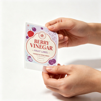 Étiquettes personnalisées en rouleau, autocollantes, dorées rose, pour l'impression d'étiquettes d'emballage de bouteilles de boissons aux fruits fermentés et au vinaigre de baies