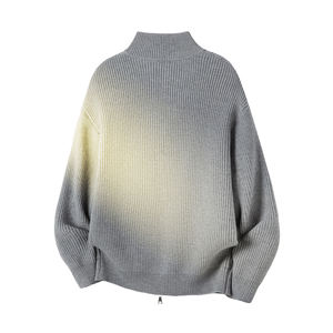 Sweat-shirt zippé pour homme de style coréen, col montant, tricot décontracté, couleur unie, de bonne qualité, pour le printemps et l'automne - Product Image 3