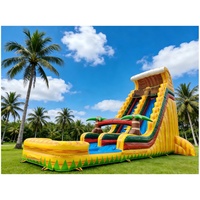 Toboggan aquatique gonflable double de 25 pieds à prix de gros