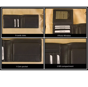 Classic Genuine Leather <b>Wallet</b> for Men <b>RFID</b> Secure Bi Fold Design with Card Organizer and Cash Compartment - Product Image 3