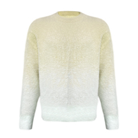 Maßgefertigte OEM-Pullover für Herren aus Mohair, Flauschiger Kunstnerz-Jacquard, Langarm-Strickware, Winter-Rundhalspullover, Individueller Herren-Pullover
