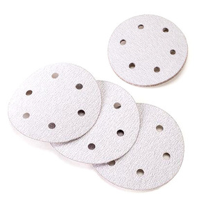 Disque de ponçage en fibre Sky Eagle de 5 pouces avec support floqué pour le polissage et le ponçage des meubles et des automobiles - Product Image 2