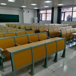 โต๊ะเรียนพับได้อลูมิเนียมอัลลอยด์สมัยใหม่สำหรับมหาวิทยาลัย พร้อมเก้าอี้นักเรียนแบบมีที่เขียนหนังสือ ชุดโต๊ะเก้าอี้สำหรับโรงเรียน - Product Image 6