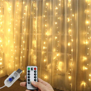 300 LED lampe convexe perles <span class=keywords><strong>crochet</strong></span> et rideau lumières extérieur <span class=keywords><strong>guirlande</strong></span> féerique fête mariage noël décorations prise USB - Product Image 5