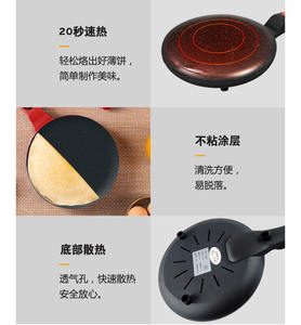 Sartén Redonda Antiadherente Desechable JY para Panqueques y Rollitos Primavera, para Cocina Doméstica, Venta al Por Mayor - Product Image 5