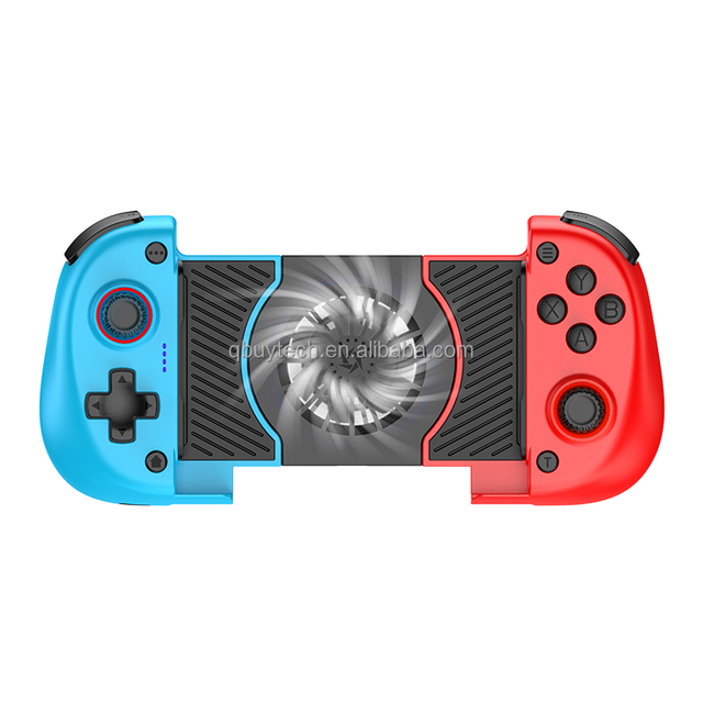 X3 Strerching Game Controller 2 in 1 Cooling Fan Double Vibration Motors Mobile Gaming Gamepad Handle for Phone Android IOS