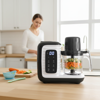 Pembuat Makanan Bayi Baphiya, Blender & Penggiling, Pembuat Puree, Mati Otomatis, Kapasitas Besar 300W, Garansi 1 Tahun