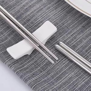 Baguettes en acier inoxydable 304 de haute qualité, antidérapantes, design moderne, réutilisables, résistantes à la chaleur, surface lisse, logo personnalisé, dorées - Product Image 3