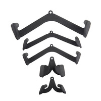 Ensemble de poignées de câble en acier pour triceps et barre en V, accessoire durable noir pour lat pulldown, équipement de fitness pour entraînement de tirage vertical