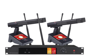 EIF MY-8000 UHF <b>Wireless</b> <b>Microphone</b> System 2 Channel Handheld Dynamic <b>Microphone</b> Stage Performance Cardioid Pattern XLR 1 Year - Product Image 5