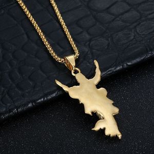 Yunnique – collier avec pendentif Jésus en acier inoxydable, plaqué or, breloque religieuse, bijoux à la mode unisexe, cadeau - Product Image 3