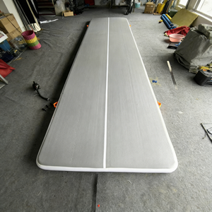Tapis d'entraînement gonflable gris de haute qualité, longueur personnalisable, tapis d'exercice pour gymnastique, yoga, taekwondo - Product Image 3
