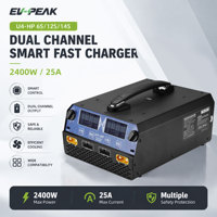 Chargeur intelligent double canal U4 HP EV PEAK 2400W 25A 6S à 14S LiPo LiHV pour batterie de drone agricole de pulvérisation