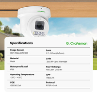 GA-PS9X5D-M5S(AG) Caméra Dôme Mini PTZ POE Sony 5MP avec Objectif Zoom Motorisé 5X, Système de Sécurité CCTV IP66 pour Alarme Extérieure et Intérieure