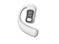 BT 5.4 Earbud nirkabel berputar tunggal, konduksi udara suara besar Stereo tidak ada di telinga