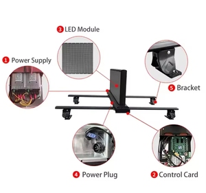 5 mét taxi P5 LED hiển thị/Taxi TOP LED hiển thị/LED Top xe Roof Màn hình hiển thị P5 LED bức tường Video cho quảng cáo - Product Image 4