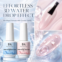 Nouveau Lancement 1KG 15ml Gel UV Transparent Effet Goutte d'Eau Base Coat Top Coat Sans HEMA Vernis à Ongles Personnalisable Fournitures pour Ongles