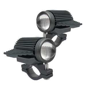 Qideguan Motorcycle Spotlight Led Headlight 12V Ip67 Dual Color White Yellow Aircraft Style For Electric Vehicles - Product Image 5