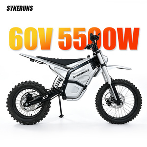 Vente en gros usine SYKERUNS X7 5500W 60V 27Ah Batterie Lithium 57MPH 60 Miles d'autonomie 220N.M de couple Moto tout-terrain adulte 2026 - Product Image 1