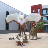 Handgemachte lebensechte Griffin und Baby Model Animatronic Raubvogel mit realistischen Federn für Zoo Adventure Park & Indoor